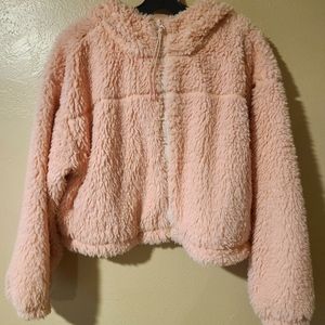 Urban Outfitters Cropped Pink Jacket